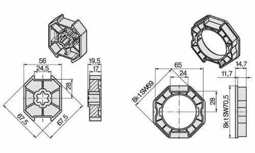 Becker Adapterset SW 70 | Baureihe R